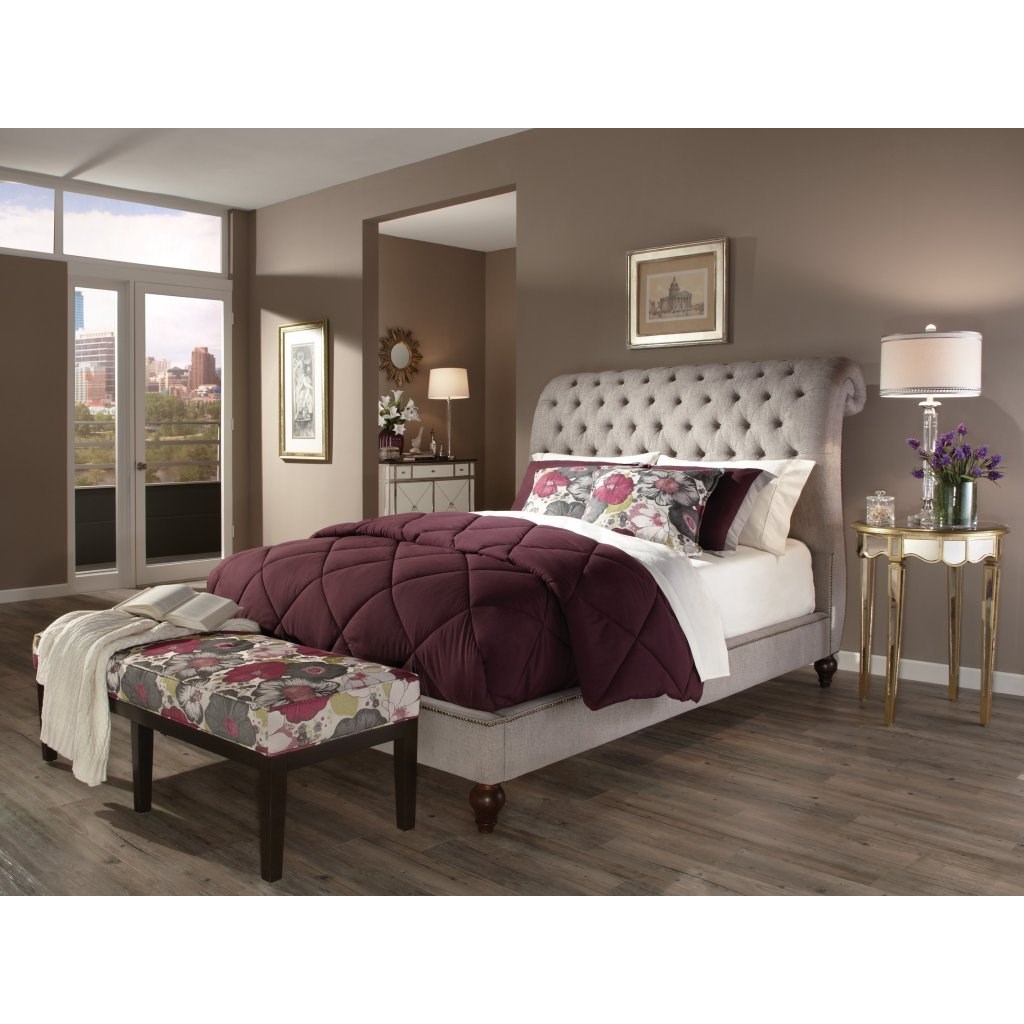 Upholstered Full Sleigh Bed