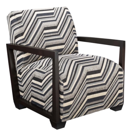 Accent Chair with Exposed Wood Arms