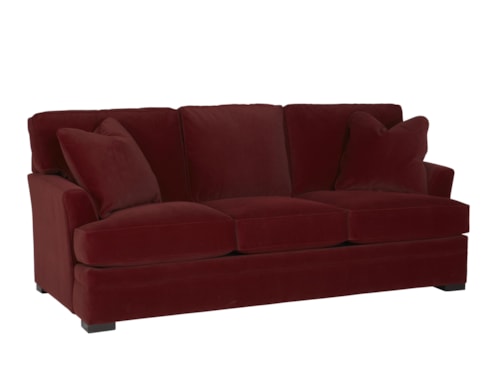 Transitional Sofa with Pluma Plush Cushions