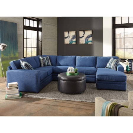 3-Pc Chaise Sectional w/ Pluma Plush Cushion