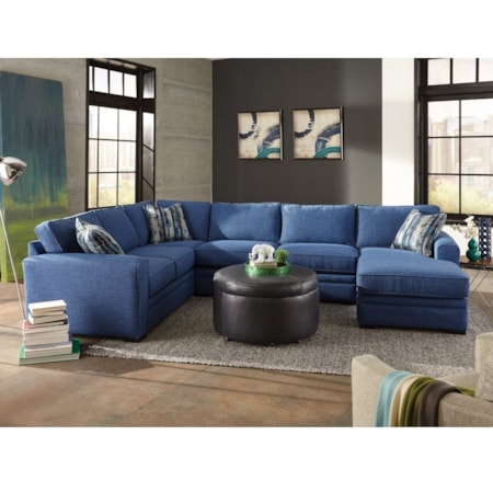 3-Pc Chaise Sectional w/ Pluma Plush Cushion