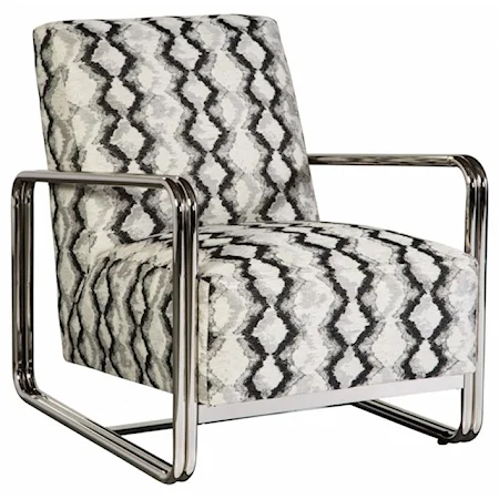 Contemporary Metal Frame Accent Chair