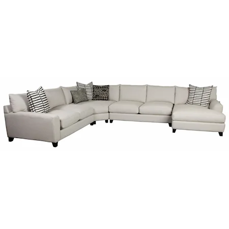 Casual 4-Piece Sectional with RAF Chaise