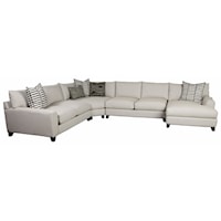 Casual 4-Piece Sectional with RAF Chaise