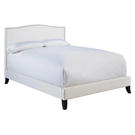 Queen Hepburn Upholstered Bed with Nailhead Trim