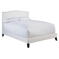 Queen Hepburn Upholstered Bed with Nailhead Trim