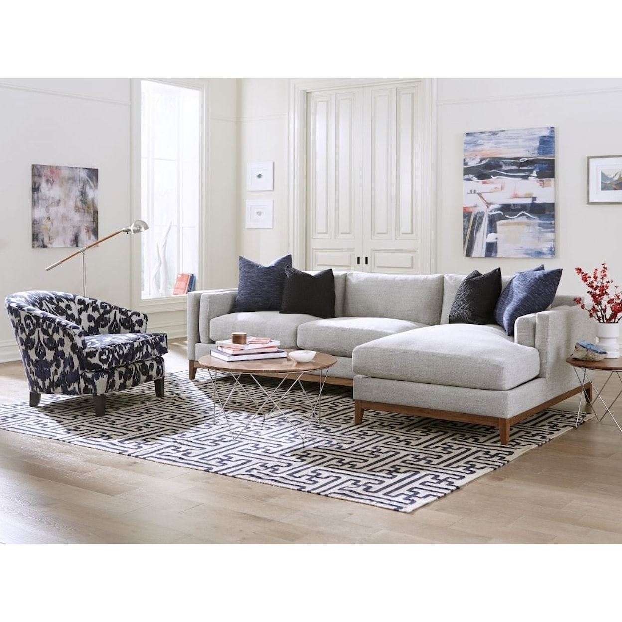 Jonathan Louis Kelsey Sofa with Chaise