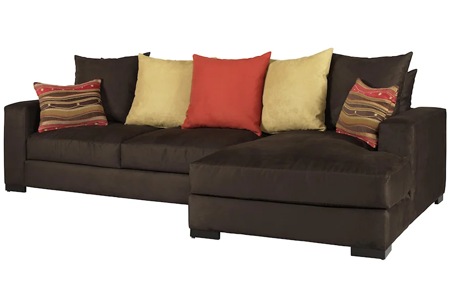 Lombardy Sectional Sofa with Right Chaise by Jonathan Louis at Fashion Furniture