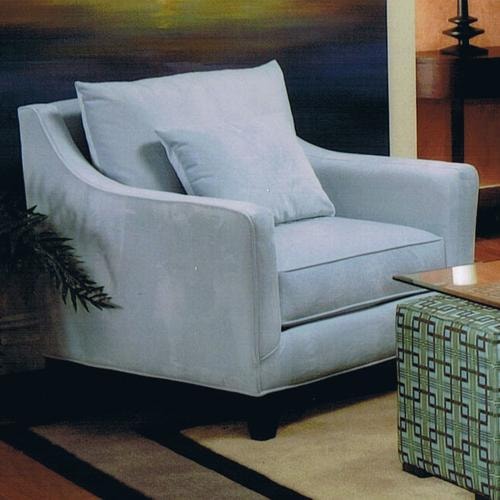 Upholstered Arm Chair with Sloping Track Arms