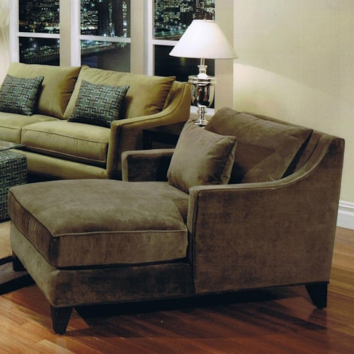 Contemporary Chaise with 2 Arms