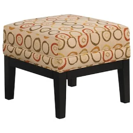 Accent Ottoman with Tapered Legs