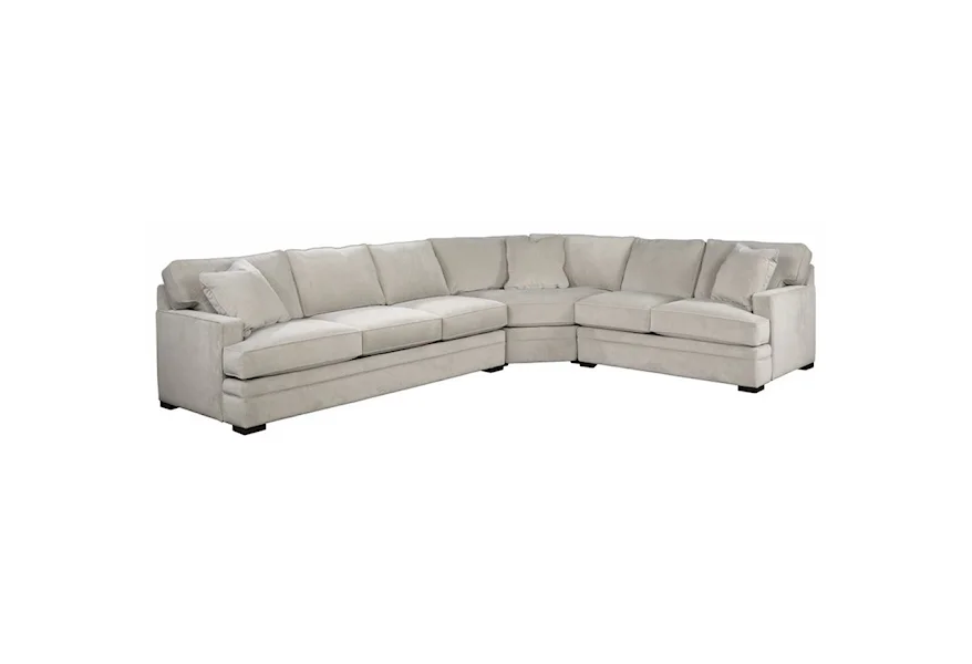 Choices - Neptune 3-Piece Sectional with Pluma Plush Cushions by Jonathan Louis at Morris Home
