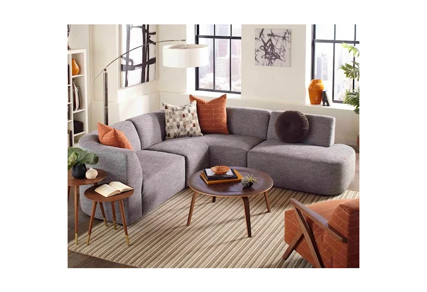 Nyla Modern Sectional Sofa by Jonathan Louis at Morris Home