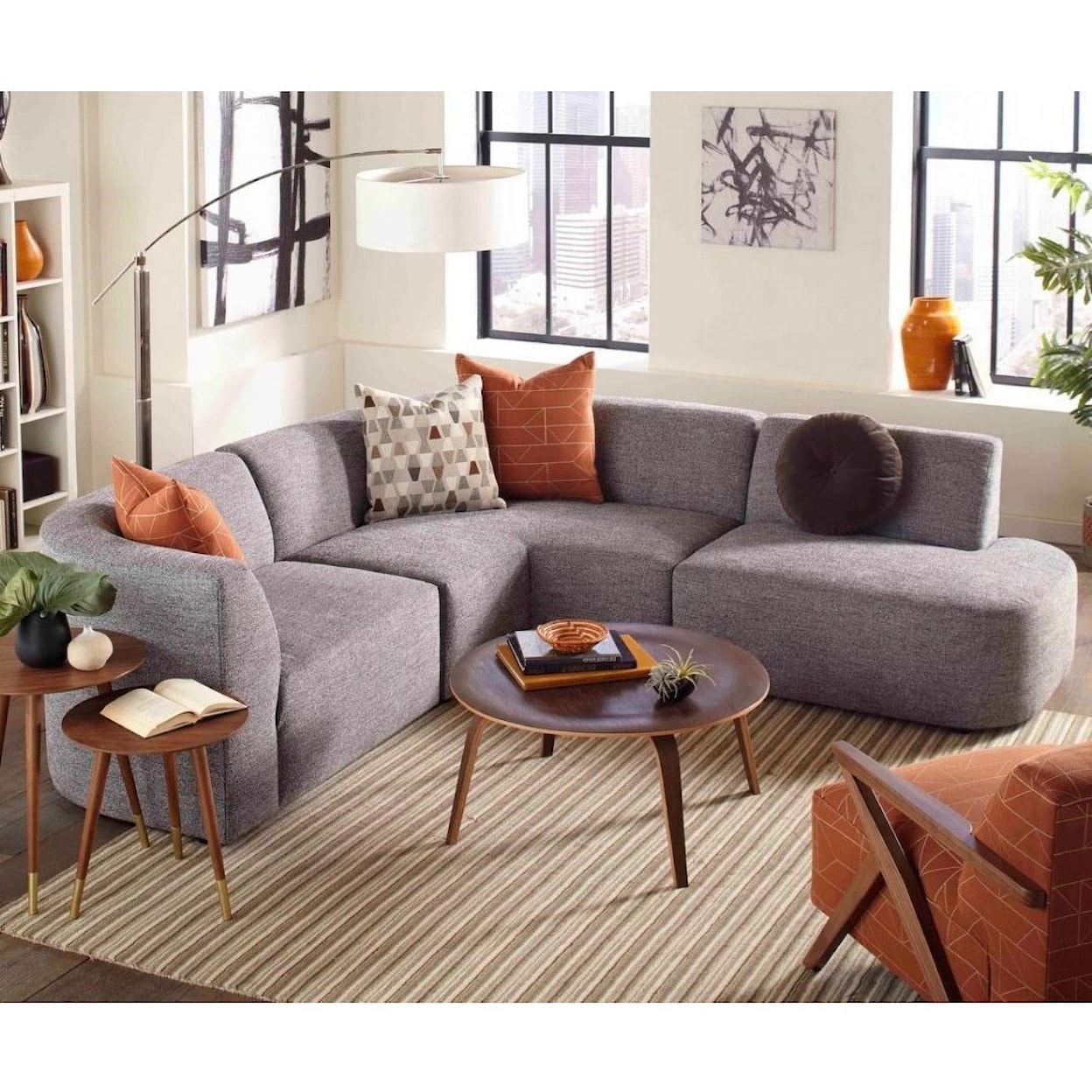 Jonathan Louis Nyla Modern Sectional Sofa