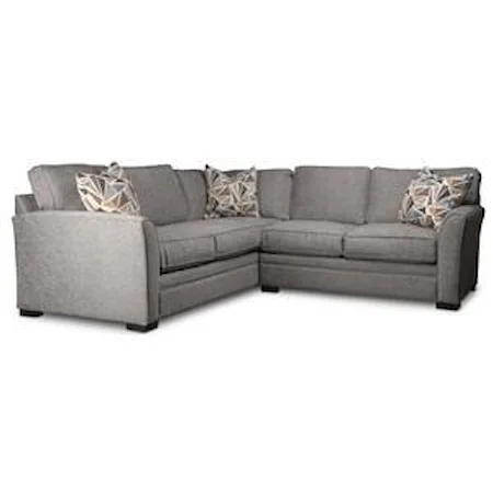 Plush Sectional Sofa with Decorative Accent Pillows