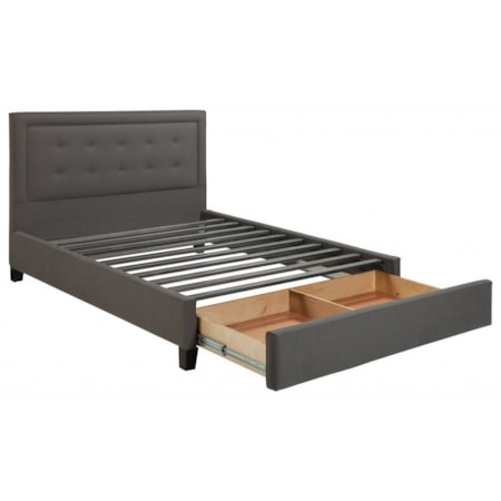 Queen Upholstered Storage Bed