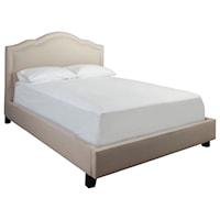 King Upholstered Bed with Footboard Storage