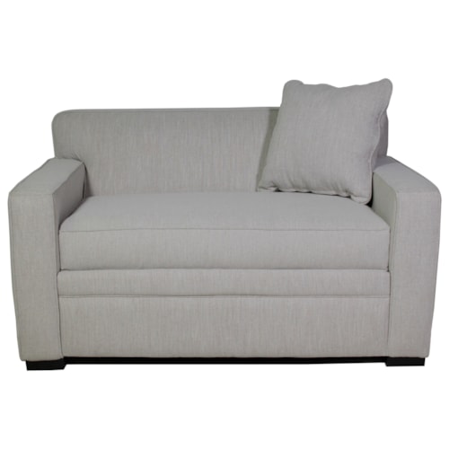 Casual Twin Memory Foam Sleeper Chair with Track Arms