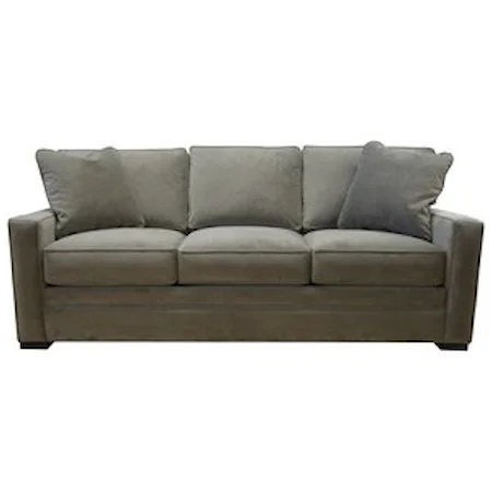 Casual Contemporary Sofa with Track Arms