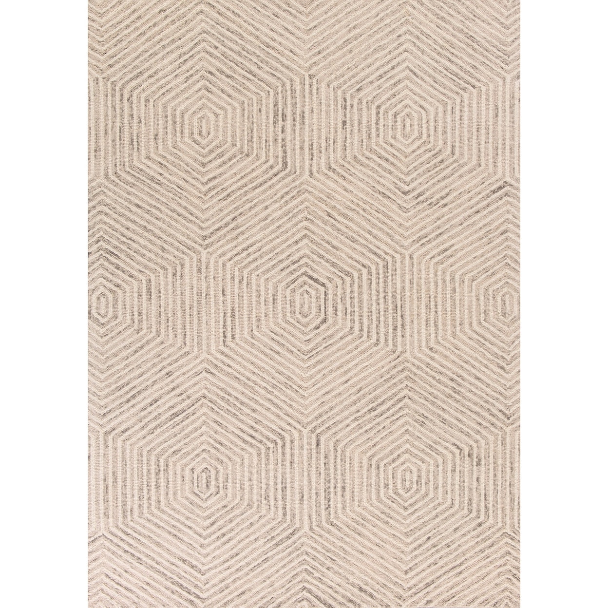 Kas Gramercy 9' x 12' Ivory Honeycomb Rug