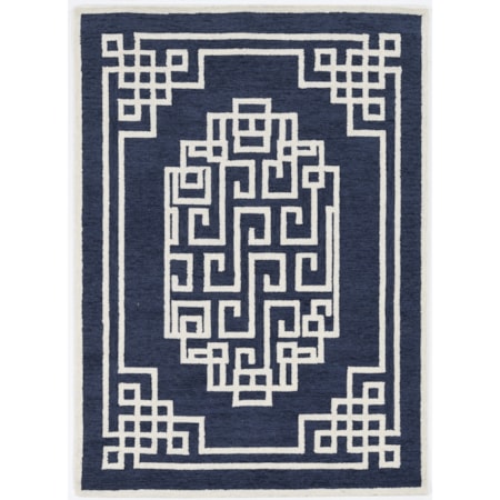 27" X 45" Navy Ivory Maysville Rug
