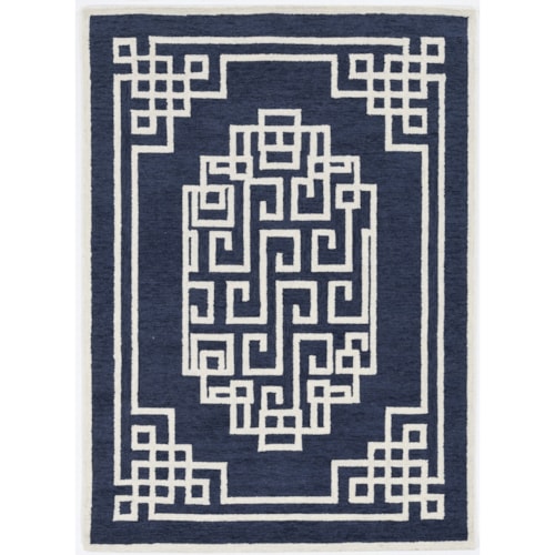 27" X 45" Navy Ivory Maysville Rug