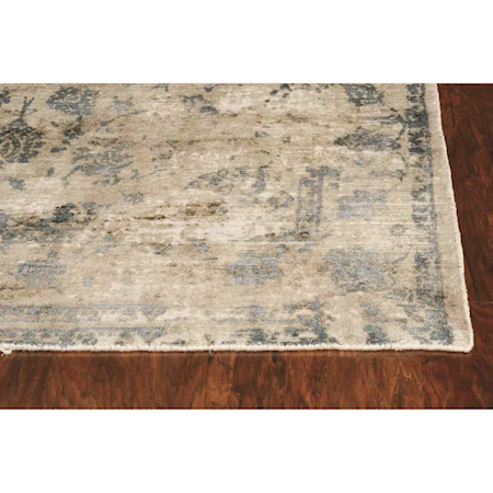 5' x 7' Sand/Blue Elegance Rug