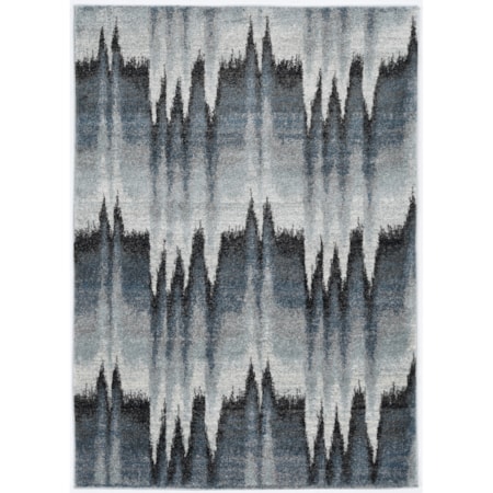 3'3"X 5'3" Blue Ivory Pulse Rug