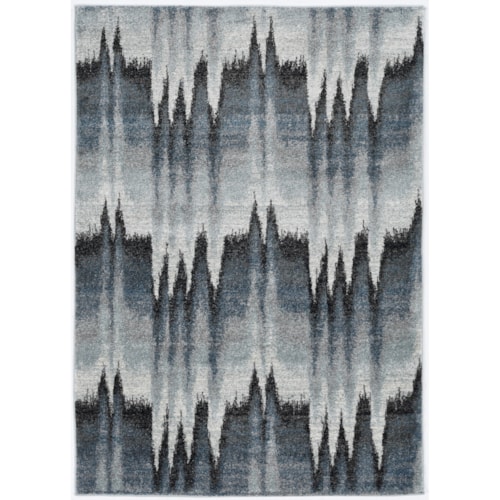 3'3"X 5'3" Blue Ivory Pulse Rug
