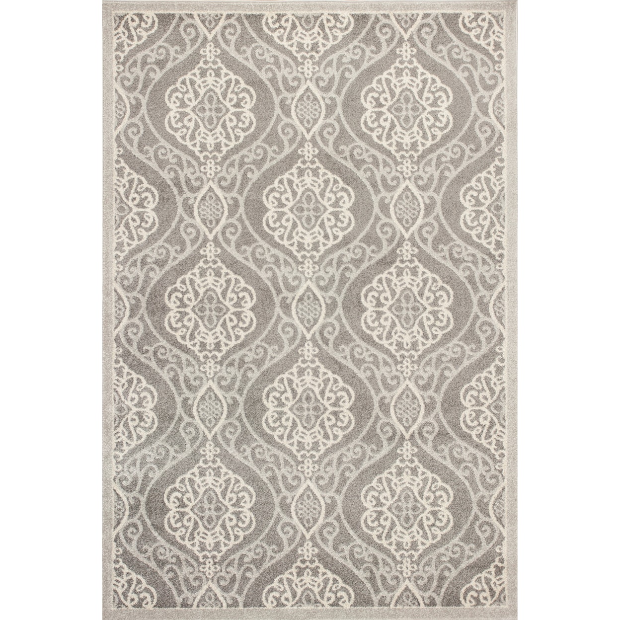 Kas Lucia 6'7" X 9'6" Silver Mosaic Area Rug