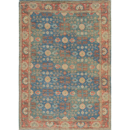 5' x 7' Blue/Red Traditions Rug