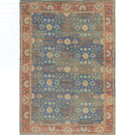 5' x 7' Blue/Red Traditions Rug