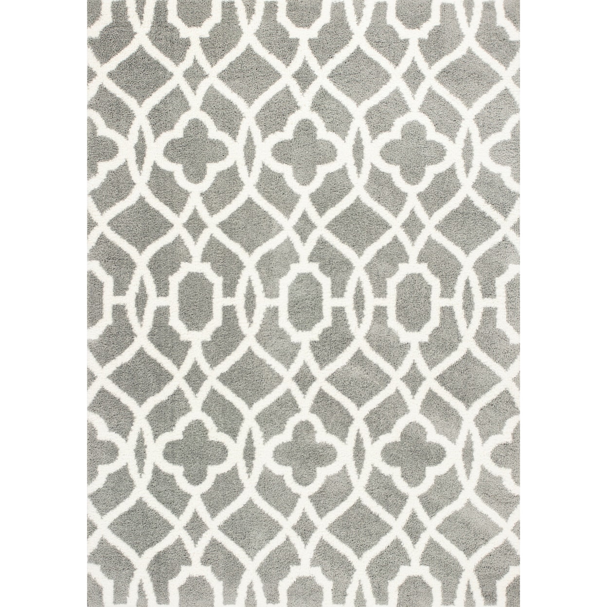 Kas Oasis 5'3" X 7'7" Grey/Ivory Ironwork Area Rug