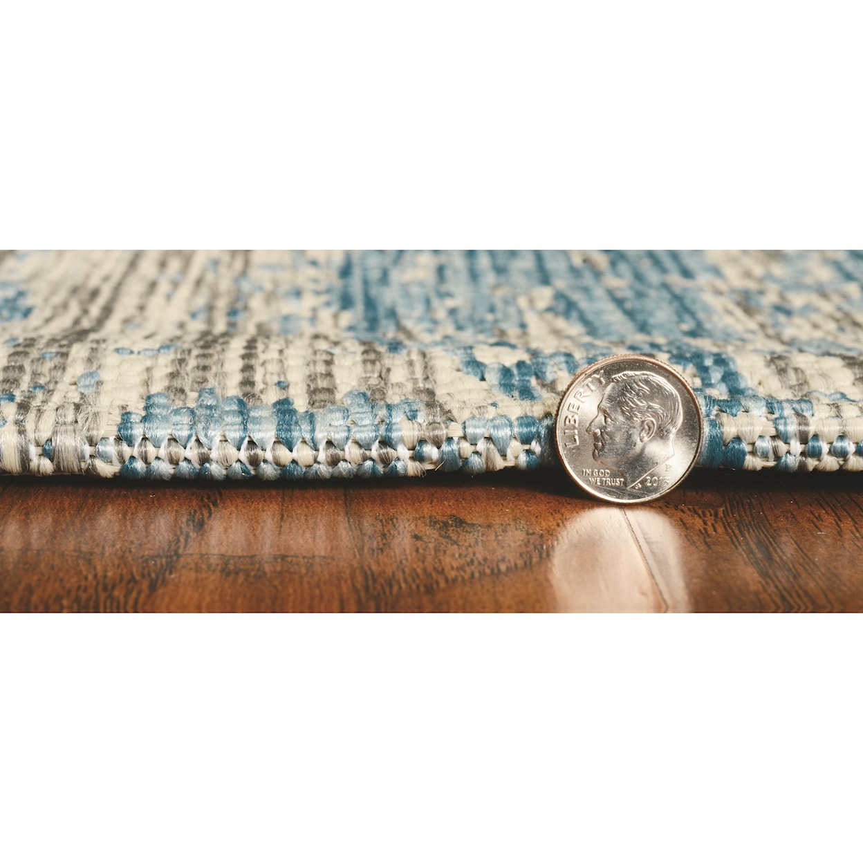 Kas Provo 2’7” x 3’11” Teal Strokes Rug