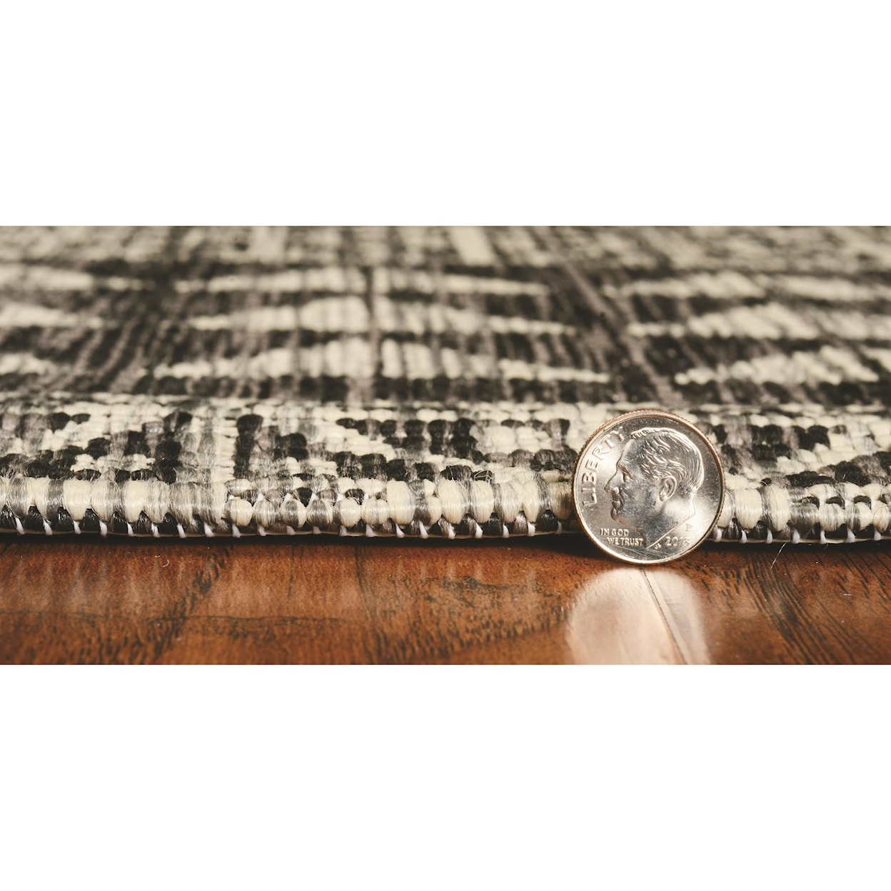 Kas Provo 7'10" Round Charcoal Tribe Rug