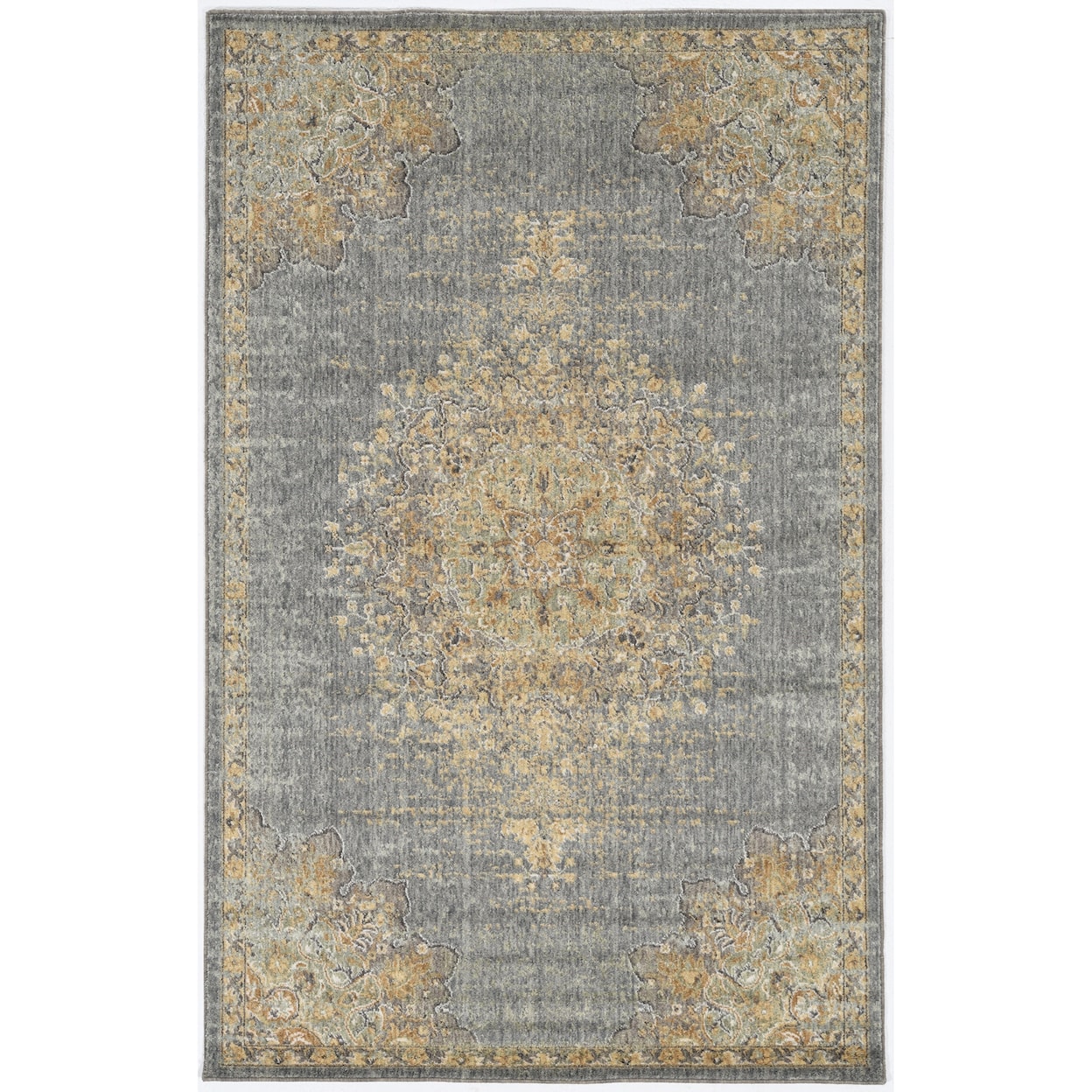 Kas Ria 2'3" x 7'6" Runner Slate Grey Elegance Rug