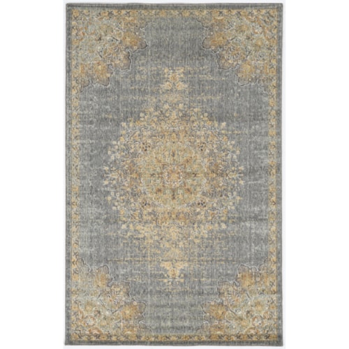 9' Round Slate Grey Elegance Rug