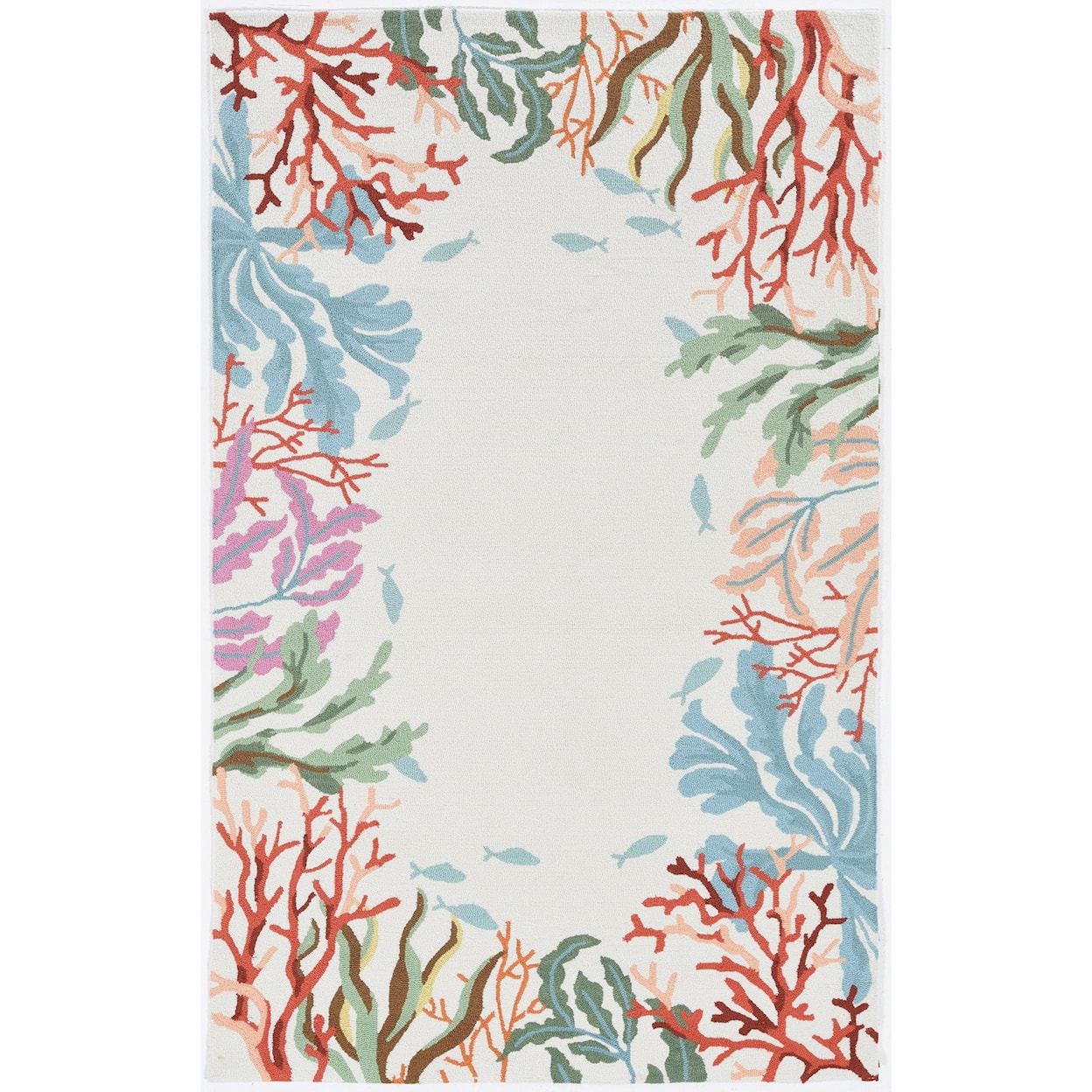 Kas Sonesta 2' x 7'6" Runner Ivory Lagoon Rug