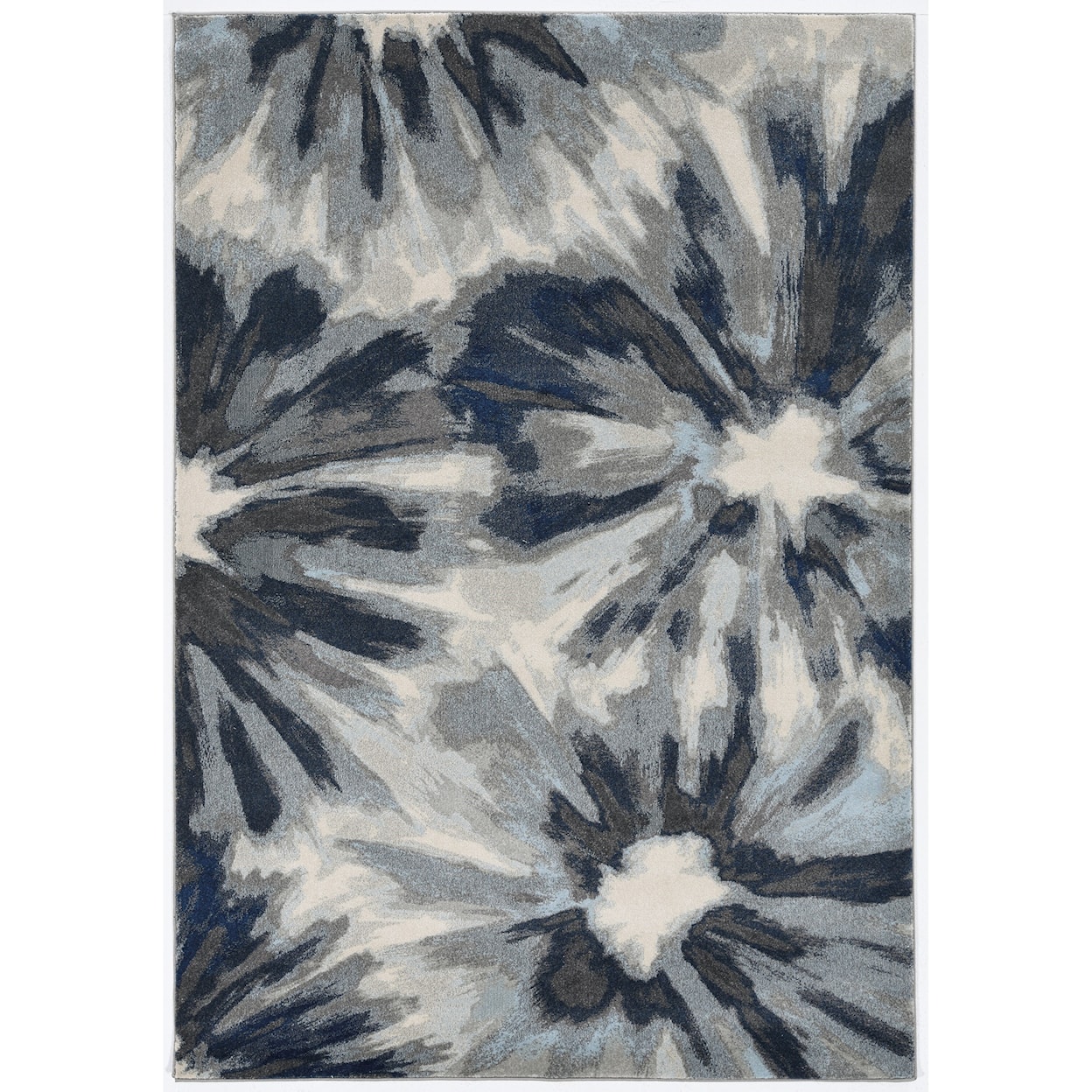 Kas Stella 3'3" x 4'11" Ivory Blue Splash Rug