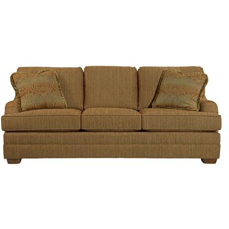 Stationary Sofa with Accent Pillows