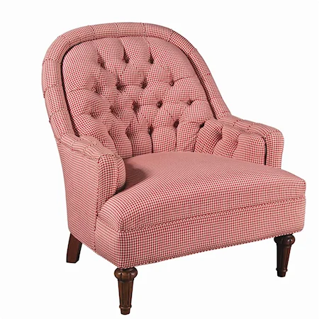 Upholstered Chair with Tufted Button Back