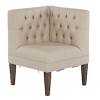 Corner Chair Banquette Section with Button Tufting