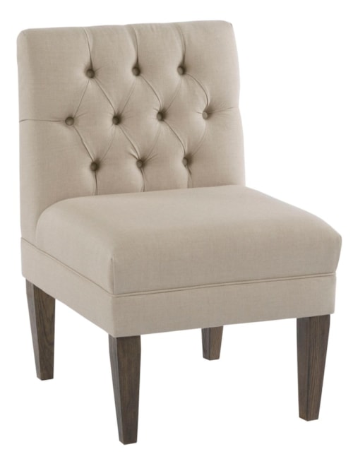 Armless Chair Banquette Section with Button Tufting
