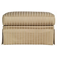 Upholstered Ottoman with Skirted Base