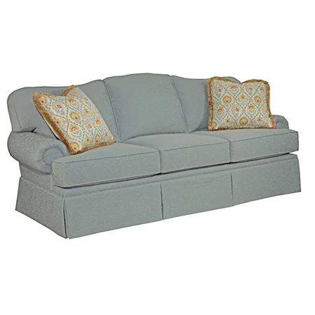 Traditional Sofa with Rolled Arms