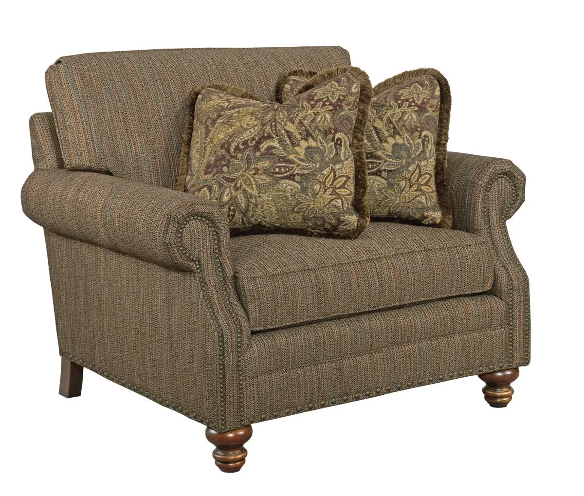 Kincaid Furniture Bayhill UPH-636-81 Traditional Chair \u0026 a Half with Turned  Wood Feet | Howell Furniture | Uph - Chair \u0026 a halfs, image size:1200x1019
