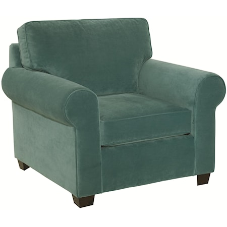 Rolled Arm Upholstered Chair