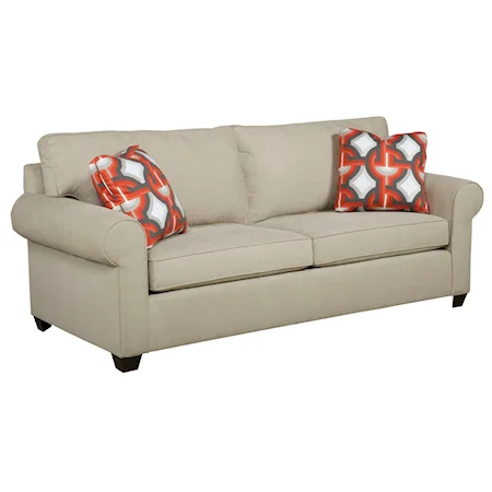 Transitional Rolled Arm Sofa