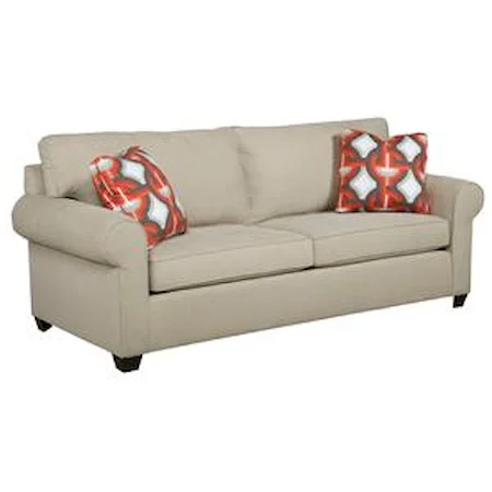 Transitional Rolled Arm Sofa