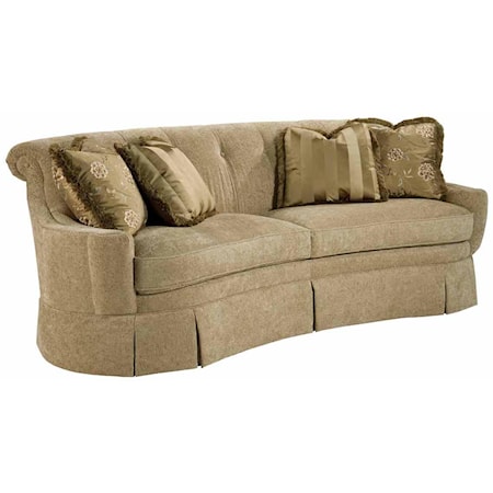 Button Tufted Skirted Sofa